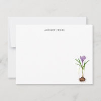 Élégante fleur de printemps Crocus violet aquarell
