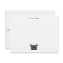 Élégante machine à écrire Vintage noire plate