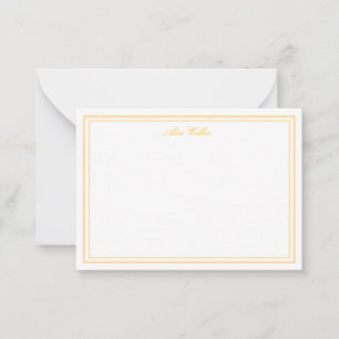 Carte de correspondance élégante orange aérée