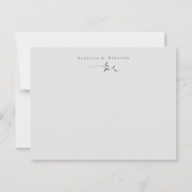 Carte De Correspondance Élégante verdure Personnalisée Simple (Devant)