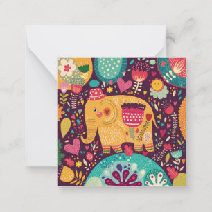 Carte De Correspondance Eléphant décoratif
