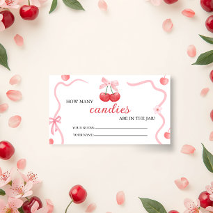 Carte De Correspondance Elle est la cerise sur le gâteau   Devinez combien