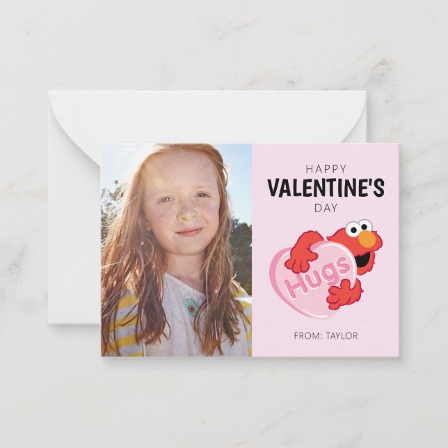 Carte De Correspondance Elmo dans le coeur Valentine (Devant)