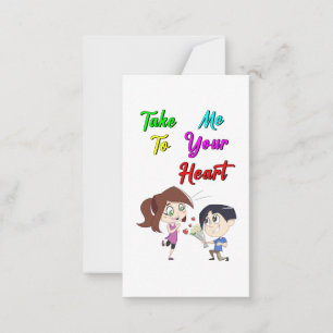 Carte De Correspondance Emmène-moi à ton cœur Saint-Valentin