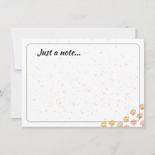 Carte De Correspondance Empreintes de Patte de Chien Peintes Aquarelle Jus