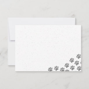 Carte De Correspondance Empreintes De Pattes De Chiots Et Taches De Peintu