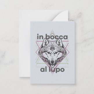 Carte De Correspondance En bocca al lupo