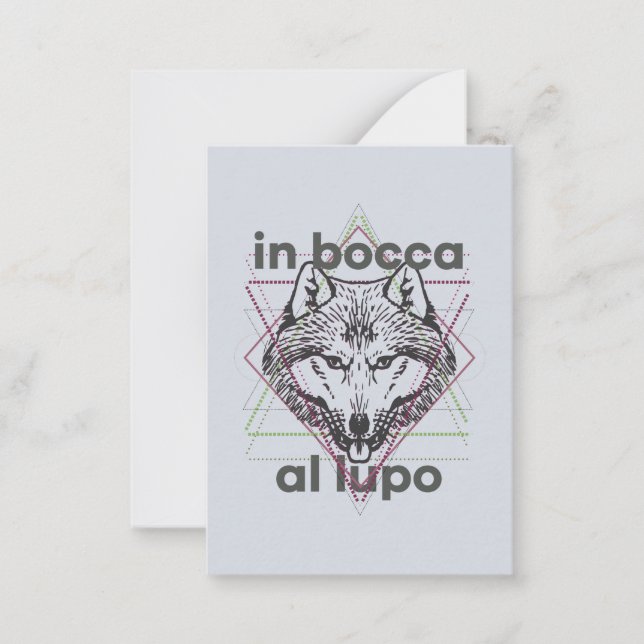 Carte De Correspondance En bocca al lupo (Devant)