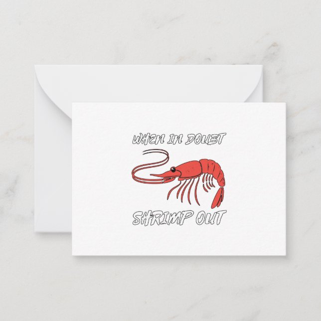 Carte De Correspondance En Doute, crevettes sortent (Devant)