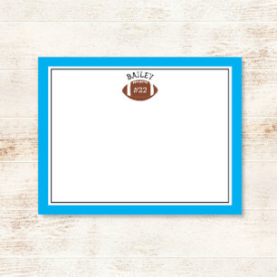 Carte de correspondance en papeterie bleue Footbal