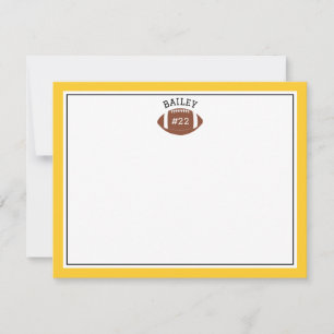 Carte de correspondance en papeterie jaune nom et