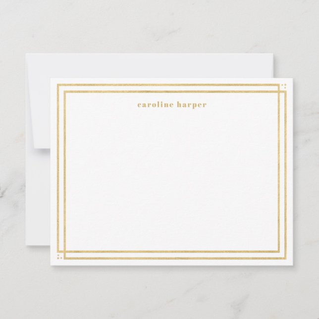 Carte De Correspondance Encadré d'Or (Devant)