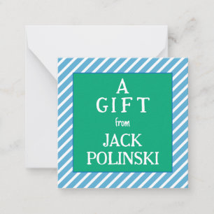 Carte De Correspondance Enclosure de cadeau personnalisé pour garçons prép
