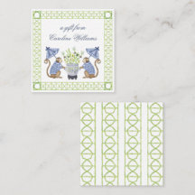 Enclosure de cadeau singes en chinoiserie aquarell