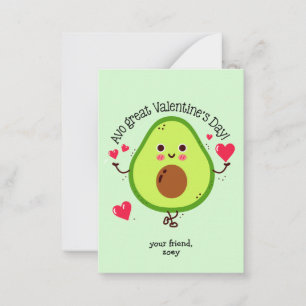 Carte De Correspondance Enfants Avocado Saint Valentin