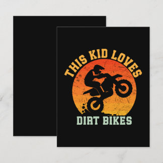 Carte De Correspondance Enfants Drôle Dirt Vélo