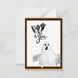 Carte De Correspondance Enfants mignons Halloween Boo to You Ghost