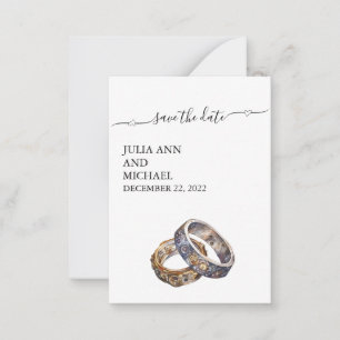 Carte De Correspondance Enregistrer les anneaux Date SteamPunk