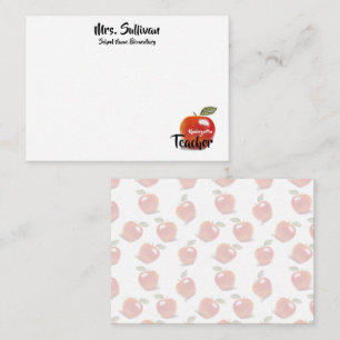 Carte De Correspondance Enseignant personnalisé de maternelle à la pomme r