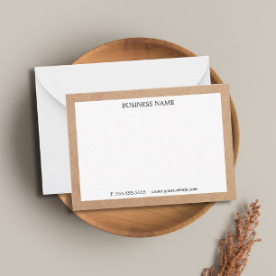 Carte De Correspondance Entreprise blanche kraft imprimée cool