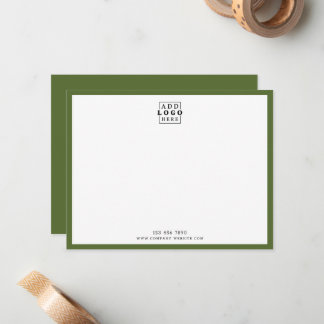 Carte De Correspondance Entreprise de logo minimaliste Coordonnées Olive