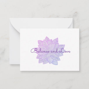Carte De Correspondance Équilibre et Amour : Affirmation Florale Dessinée
