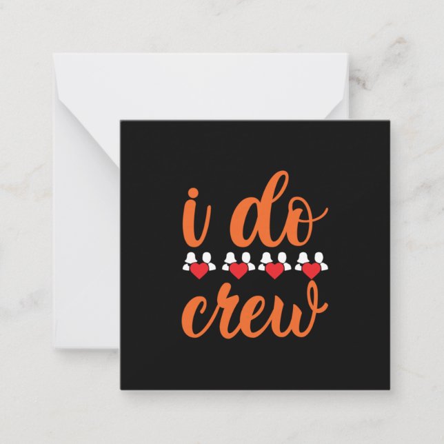 Carte De Correspondance Équipe de mariage je le veux (Devant)