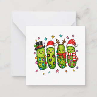 Carte De Correspondance Équipe de Pickle de Noël