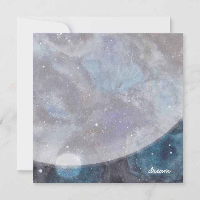 Carte De Correspondance Espace Inspirant Galaxie Étoiles Rêve Enfants (Devant)