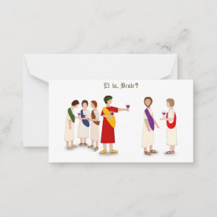 Carte De Correspondance Et Tu Brute ? Julius César à une fête
