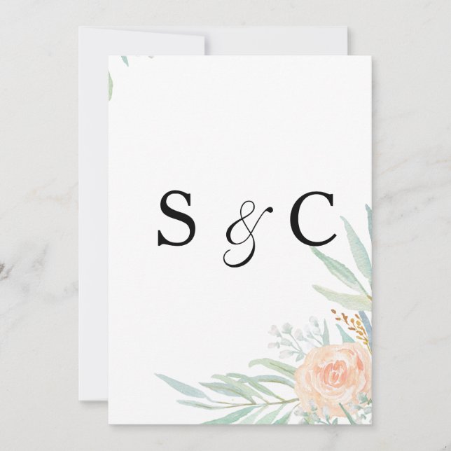 Carte De Correspondance Étiquettes. Crème de pêche. Mariage stationnaire (Devant)