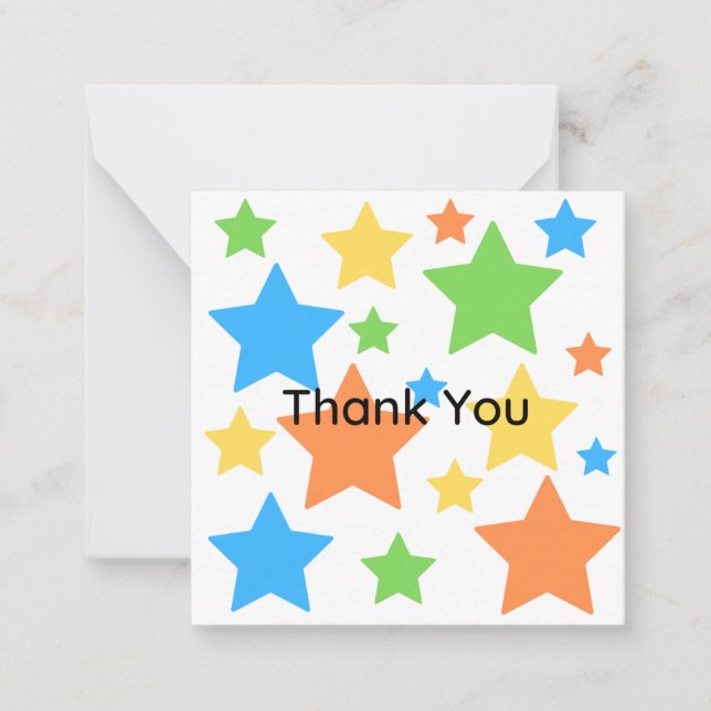 Carte De Correspondance étoile Merci (Devant)