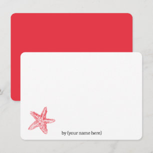 Carte De Correspondance Étoile rouge étoile de mer côte océan toutes occas
