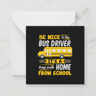 Carte De Correspondance être gentil conducteur de bus drôle conducteur de 