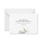 Eucalyptus minimaliste Mariage de script Merci