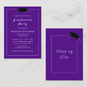 Carte De Correspondance Exemple d'invitation de graduation couleur personn