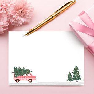 Carte De Correspondance Fa La La Christmas Tree Van Vintage Rose