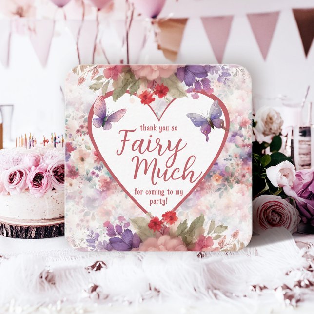 Carte De Correspondance Fairy Premier Anniversaire Mini Merci (Fairy First Birthday Party Thank You Notecards)