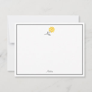 Carte De Correspondance Faisée jaune et gris