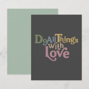 Carte De Correspondance Faites tout avec amour