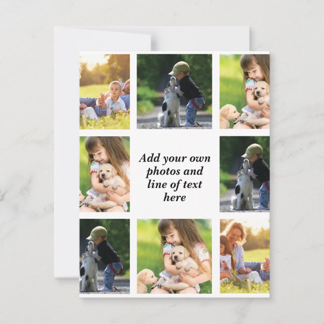 Carte De Correspondance Faites votre propre collage photo et texte (Devant)