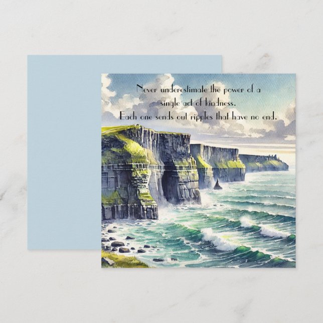 Carte De Correspondance Falaises de Moher, Irlande & Citation (Devant / Derrière)