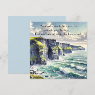 Carte De Correspondance Falaises de Moher, Irlande & Citation
