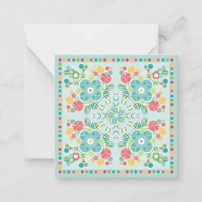 Carte De Correspondance Fantasy Floral Tile-Summer Meadow  (Devant)