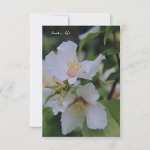 Carte De Correspondance Fausse Fleur orange