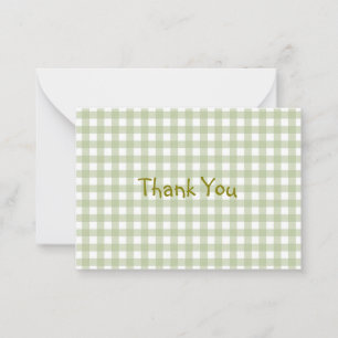 Carte De Correspondance Faye et Lauren Green En vichy Merci