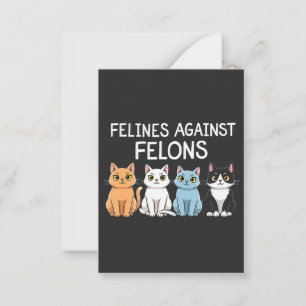 Carte De Correspondance Felines contre les criminels Trump Harris Election