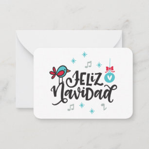 Carte De Correspondance Feliz Navidad Enceintures Cadeaux