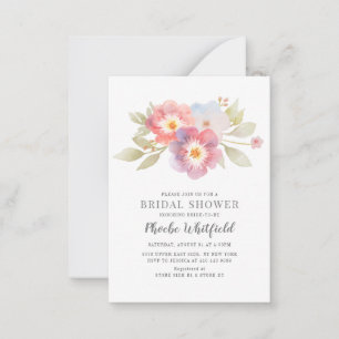 Carte De Correspondance Fête des mariées Aquarelle Florale Moderne Botaniq