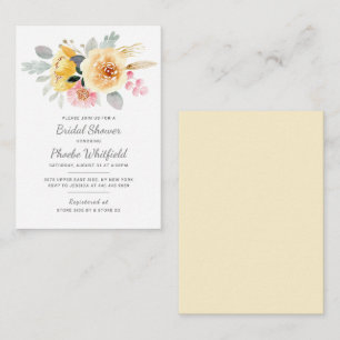 Carte De Correspondance Fête des mariées botanique Aquarelle Florale Moder